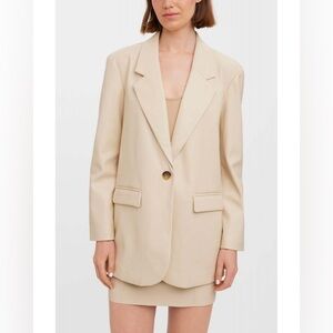 Vero Moda VM OLIVIA Faux Leather BLAZER, Sz L